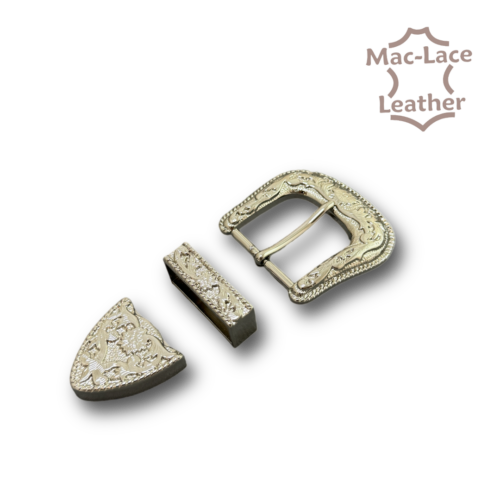 38mm 3-Piece Floral-Nickel Buckle