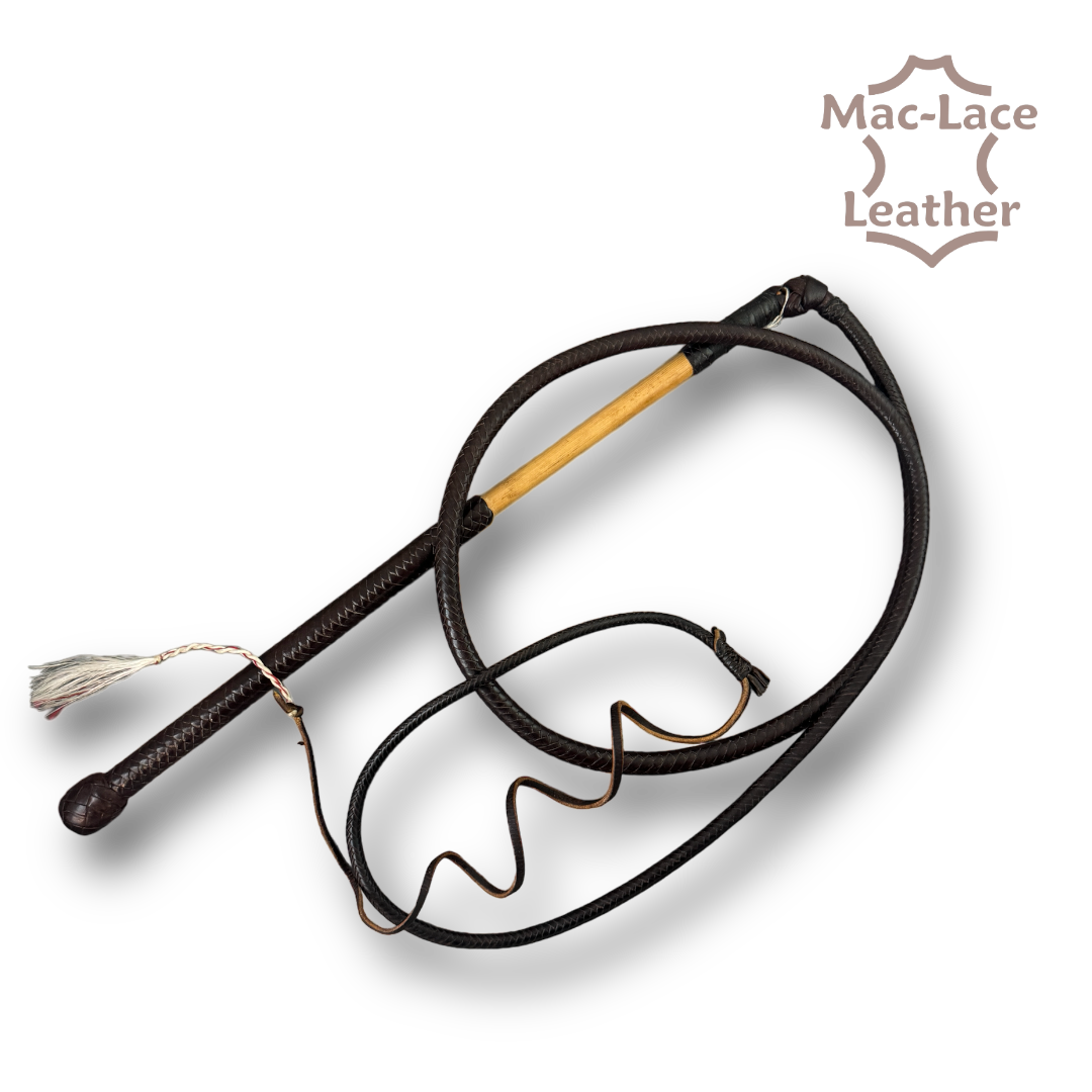 Kangaroo 8-Plait Whip 6ft with half plait roo handle
