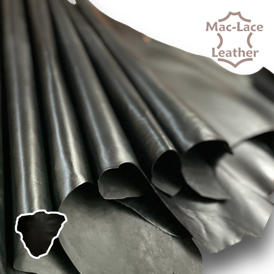 Kangaroo Hide Full-Grain Black Veg-Tanned