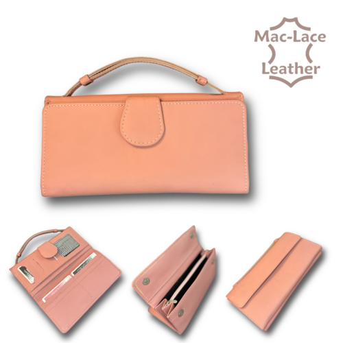 Ladies Baby-Pink Leather Purse with small handle