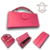 Ladies Pink Leather Purse with small handle