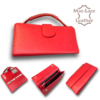 Ladies Red Leather Purse with small handle