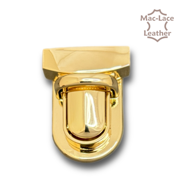 Bag Press Clasps Half-Round Light Gold with Lacquer