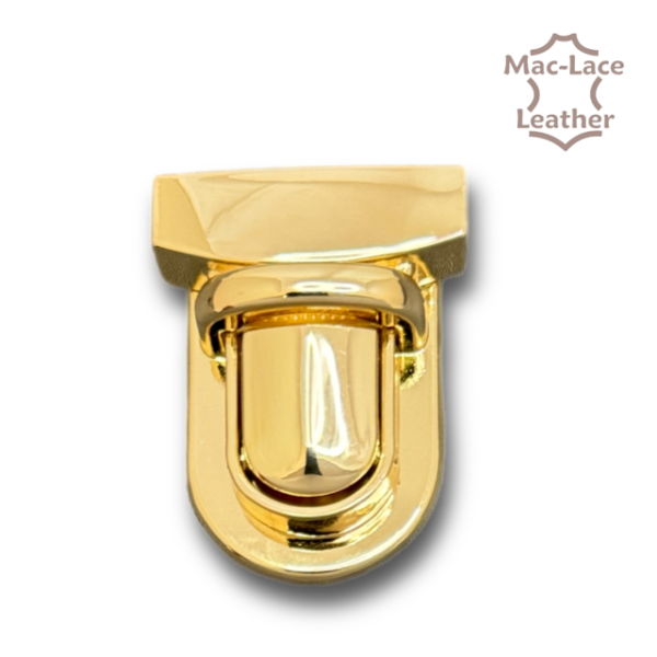 Bag Press Clasps Half-Round Light Gold with Lacquer