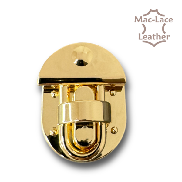 Bag Press Clasps Twist Lock Light Gold with Lacquer