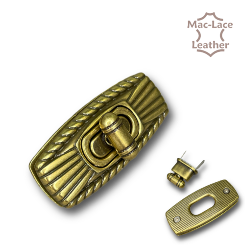 Rope Edge Oblong Bag Clasps Antique Nickel