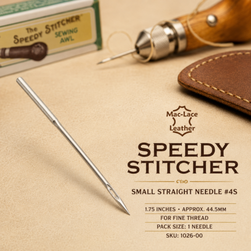1.75 inch Speedy Stitcher Small Straight Needle #4S for fine thread and leather, canvas and upholstery repairs