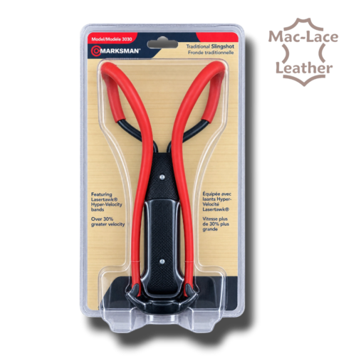 Marksman steel slingshot – Mac-Lace Leather SKU 5650-00