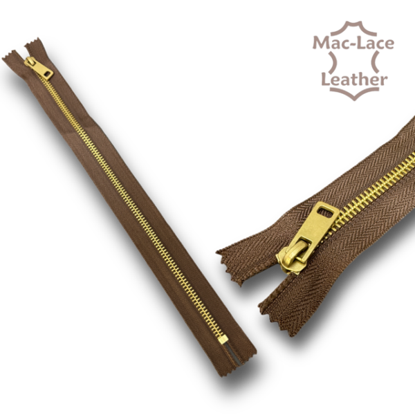 Brown Zipper Brass 300mm