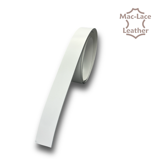 Chrome Buffalo Leather Belt Blanks White