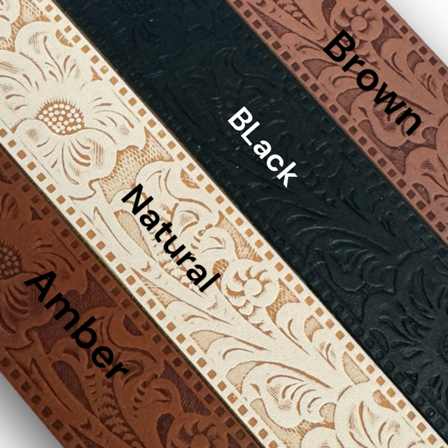 Embossed Belt-Blank Western Floral