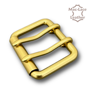 Solid Brass Double Prong 38mm Roller Buckle (5904-00)