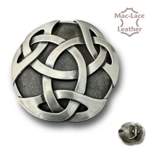 Trophy Buckle Brushed Silver Round Celtic (5915-00)