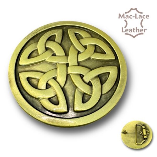 Trophy Buckle Brass Round Celtic (5917-00)