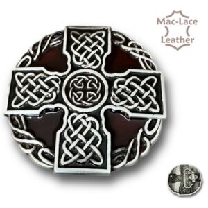 Trophy Buckle Brushed Nickel Round Cross Celtic (5918-00)