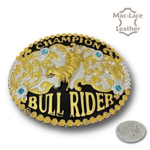 Trophy Buckle - Double Colour Champion Bull Rider (5921-00)