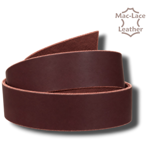 4.5mm burgundy Morgan Oak latigo leather straps