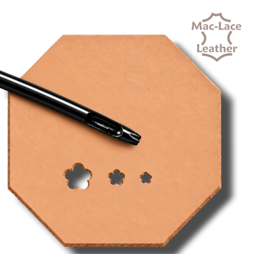 Steel flower shaped hole punch for decorative leather cutouts