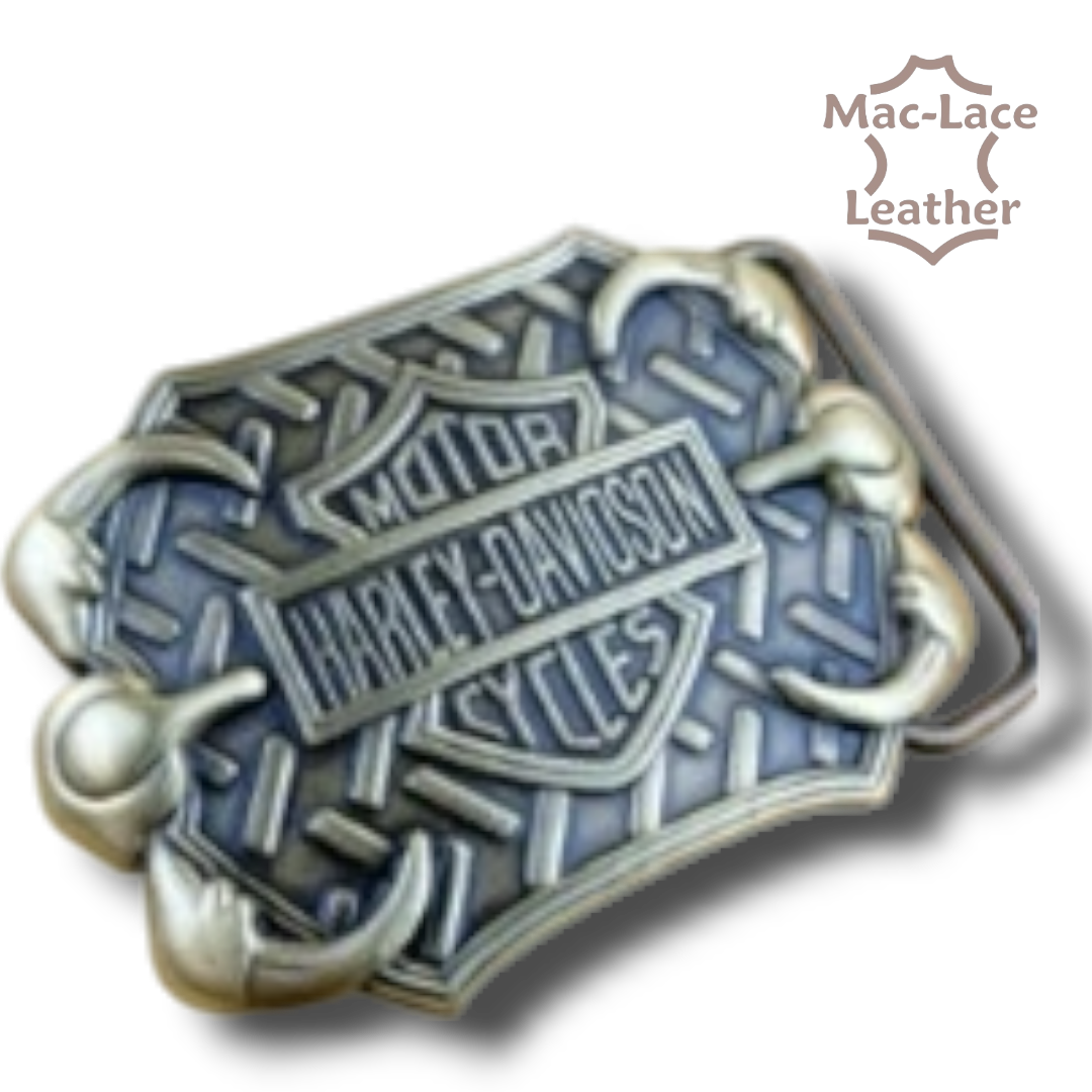 Trophy Buckle – Brushed Brass Harley-Davidson 38mm