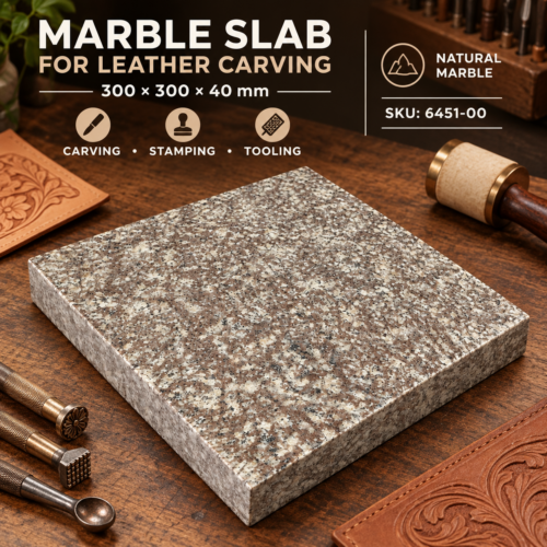 300 x 300 x 40mm marble slab for leather carving and stamping
