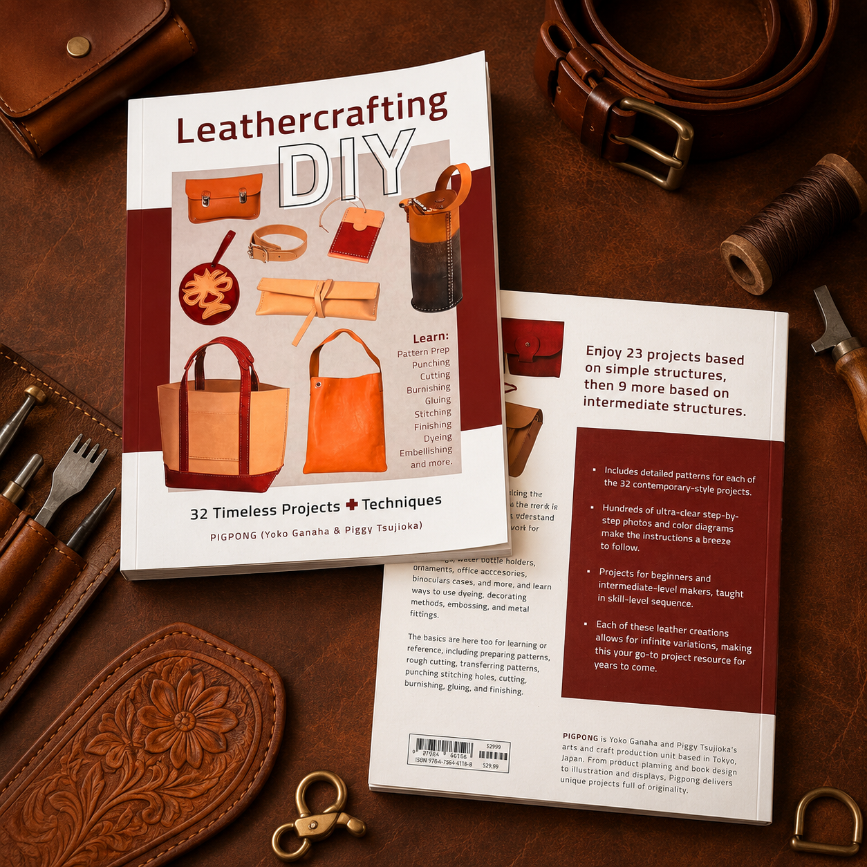 Leathercrafting DIY: 32 Timeless Projects Book
