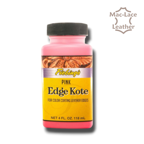 Pink Fiebing’s Edge Kote® 118ml flexible semi-gloss leather edge finish.