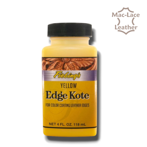 Yellow Fiebing’s Edge Kote® 118ml flexible semi-gloss leather edge finish.