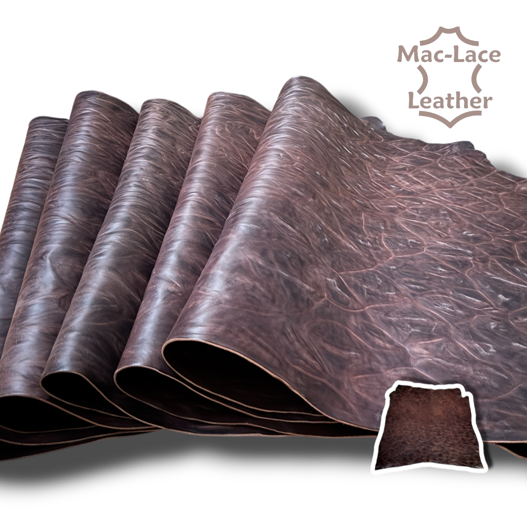 2.8–3.0mm Italian café-brown pull-up leather for belts and bags