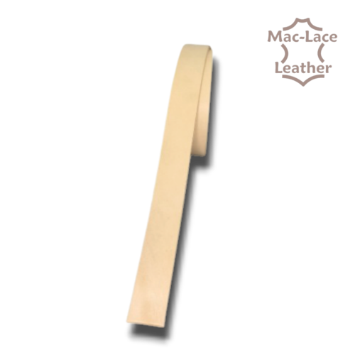 Premium Italian natural veg tan belt blank, 3.8–4.0 mm thick