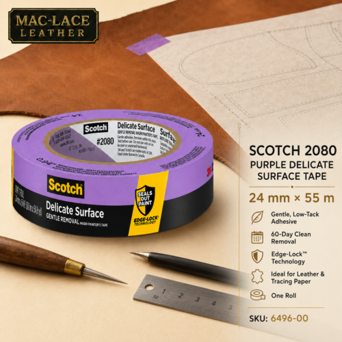 24mm x 55m Scotch 2080 purple delicate-surface tape for securing tracing paper and patterns onto leather.