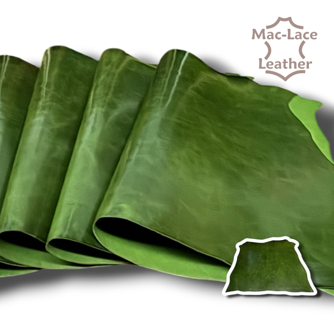 2.8–3.0mm Green Italian Lucido Vegetable Tanned Leather