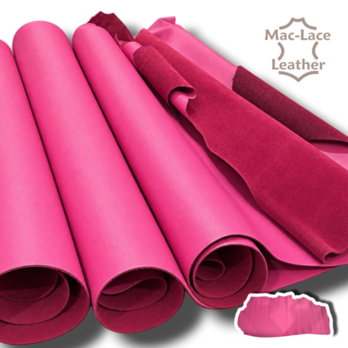 Hot pink Seatoun full-grain cowhide leather