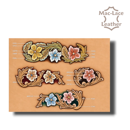 MakerAid Floral Corners and Borders #3 reusable leather tooling template