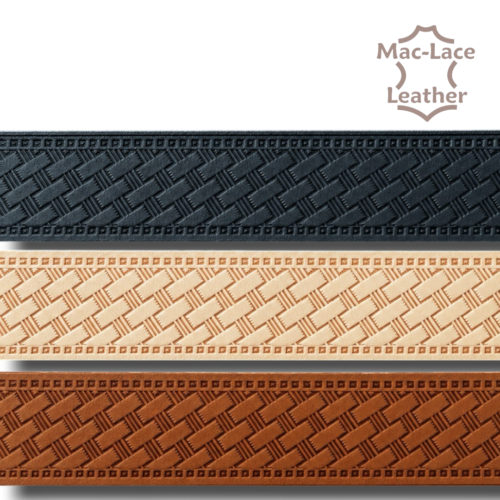 Basket Weave Blank with embossed pattern in vegetable-tanned leather