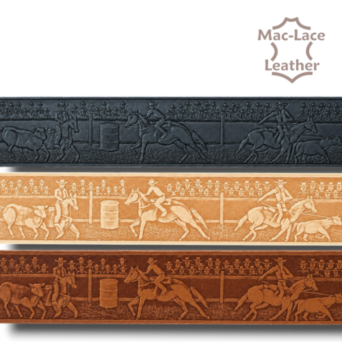 Barrel Rider Blank with embossed leather belt design