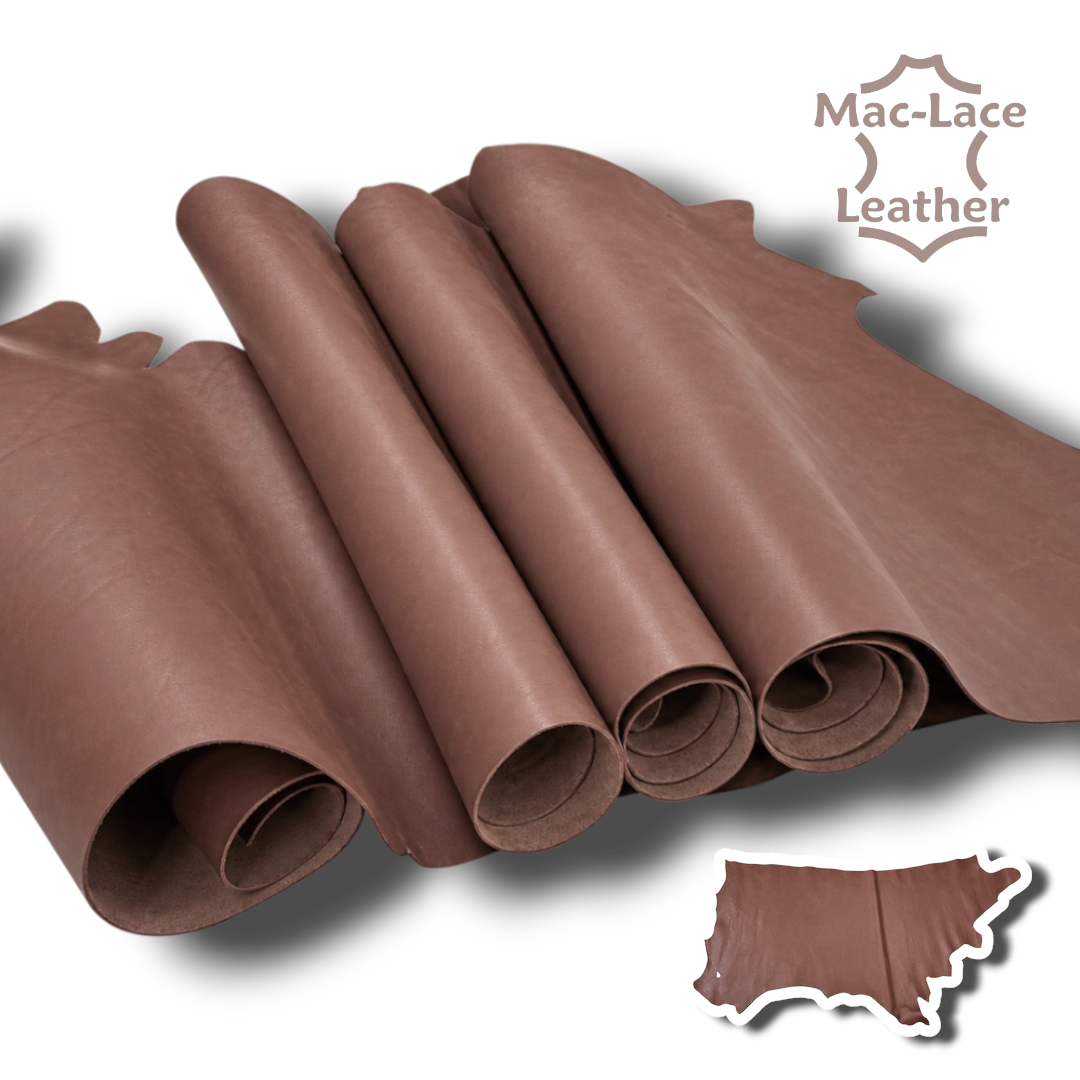 Iron Bark Leather full grain cow side in light brown