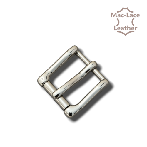 25mm polished nickel roller buckle for leather straps