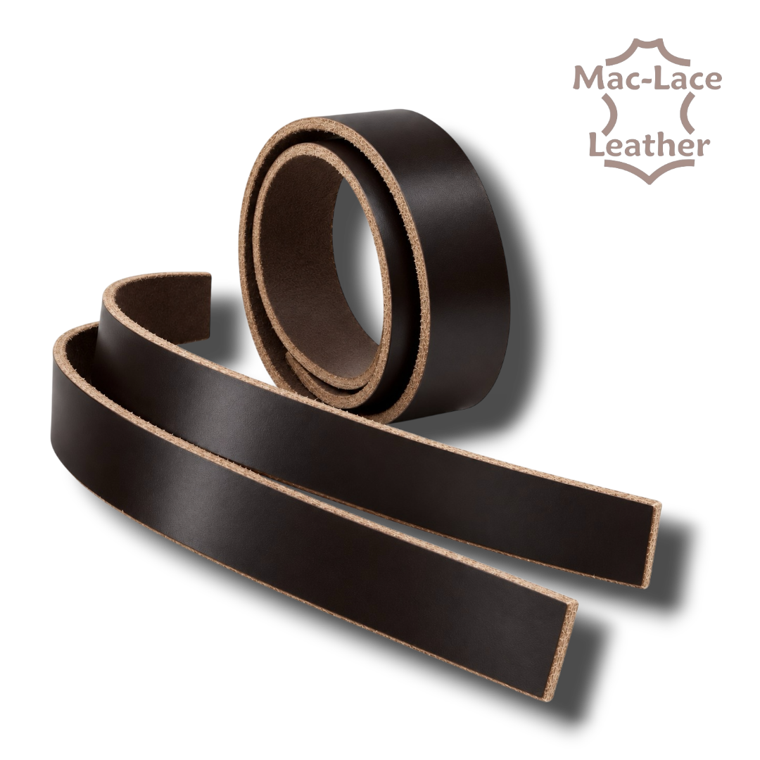 Dark Havana Sedgwick Rein Leather belt blanks, 4–4.5mm thick
