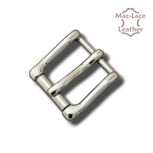 30mm polished nickel roller buckle for leather belts and straps