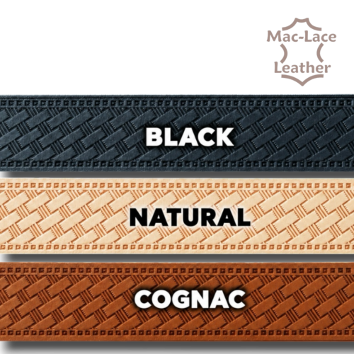 Basket Weave Blank with embossed pattern in vegetable-tanned leather